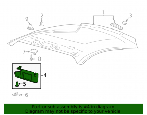Козырек левый Ford Mustang mk6 15-23 купе черный