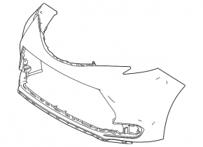 Бампер передній голий Toyota Sienna 21-26