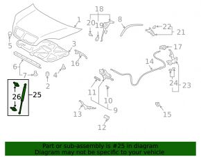 Амортизатор капота правый Lexus GX 07-09