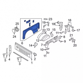 Крило заднє праве Ford F-150 15-20