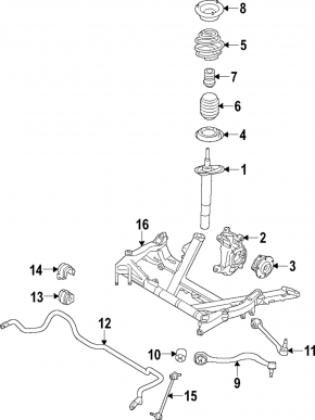 Цапфа передняя левая BMW 4 F32/33/36 14-20 AWD +30MIN