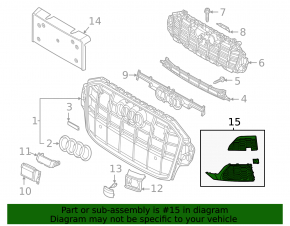 Решетка переднего бампера левая Audi Q7 20-26