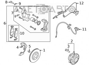 Диск тормозной передний левый Kia K5 21-24 305/25мм