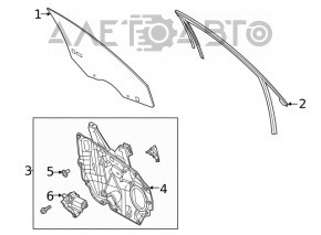 Стеклоподъемник механизм передний правый Ford Escape MK4 20-23