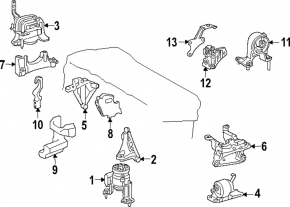 Подушка двигуна передня Toyota Rav4 19-25 2.5