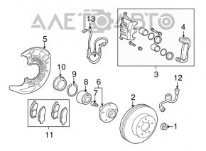 Кожух тормозного диска передний правый Toyota Sienna 11-20