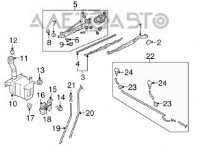 Поводок дворника левый Subaru Outback 10-14