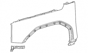 Крыло переднее правое Toyota Land Cruiser 24-26