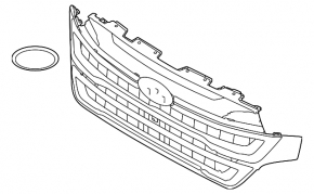 Решетка радиатора grill в сборе Subaru Forester 25-26