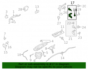 Петля двери верхняя передняя левая Ford Mustang mk6 15-23