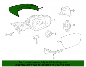 Крышка бокового зеркала правая  Land Rover Range Rover Evoque 12-13