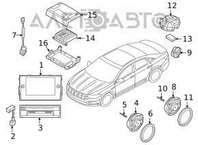 Сабвуфер VW Jetta 19-26