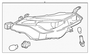 Фара передня ліва Toyota Corolla 14-19 рест, DRL