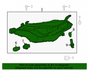 Фара передняя левая Toyota Corolla 14-19 рест, DRL