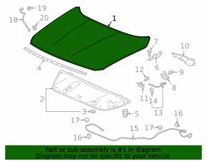 Капот голый Honda Accord 18-22