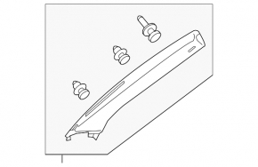 Накладка передней стойки левая Honda CRZ 11-12 серая