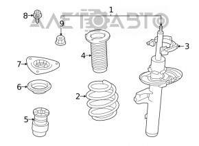 Амортизатор передний правый Nissan Rogue 21-26 JP built