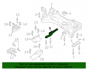 Подушка двигателя передняя Audi A3 8V 15-18 4d, 1.8T, 2.0T