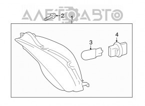 Поворотник правий Toyota Camry v55 15-17 usa, пісок