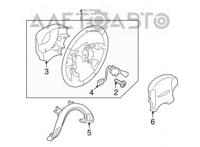 Кнопки управления на руле Subaru b9 Tribeca