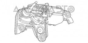 Трапеция дворников с моторчиком задняя Toyota Highlander 20-26