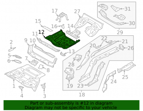Корыто багажника Audi A4 B9 17-25 отпилено, помято