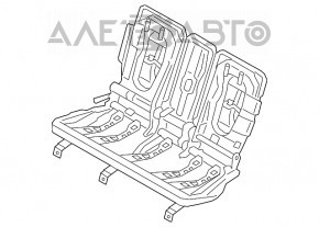 Задний ряд сидений 2 ряд BMW X1 F48 16-22 цельный, кожа беж Oyster