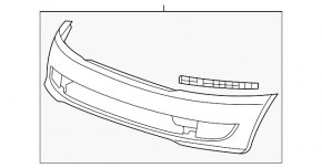 Бампер передний голый VW Passat b7 12-15 USA