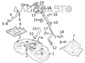 Защита бензобака левая Subaru Forester 25-26