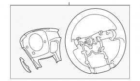 Руль голый Toyota Prius V 12-17 резина