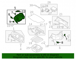 Обшивка арки правая Hyundai Sonata 11-14 черная