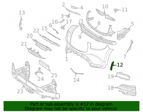 Накладка переднего бампера левая Mercedes X167 GLS 450 580 20-23 AMG pkg