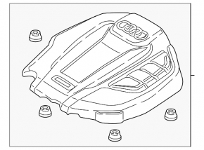 Накладка двигателя Audi A6 C7 16-18 рест 2.0