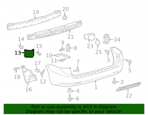 Накладка под фонарь правая Toyota Sienna 11-20
