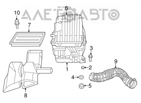 Корпус воздушного фильтра Chrysler 200 11-14 2.4 без pzev