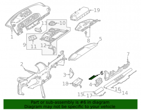 Накладка передньої панелі ліва нижня Mercedes W167 GLE 350 450 20-24 темно-сіра