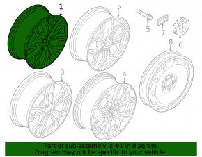 Диск колесный R19 x 8J BMW X1 F48 16-20 Style 511