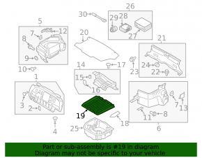 Поддон багажника Hyundai Sonata 11-13 большой