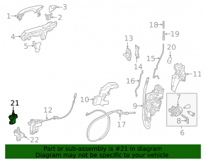 Петля двери верхняя передняя правая Mercedes W167 GLE 350 450 20-25