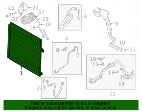 Радиатор кондиционера конденсер Land Rover Range Rover 22-26 3.0, 4.4