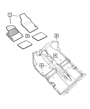 Покрытие пола Fiat 500 12-13