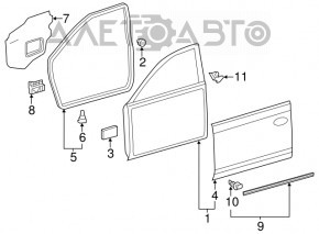 Дверь голая передняя левая Toyota Camry v50 12-14