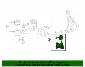 Шаровая опора правая Honda Civic 11-15 2,4l, With si