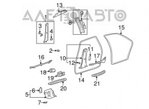 Накладка передней стойки левая Lexus IS200 IS300 99-02