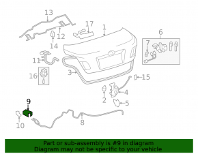 Ручка открывания крышки багажника салонная Toyota Camry v40