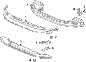 Кронштейн переднього бампера підсилювача лівий Honda Civic XI FE/FL 22-26