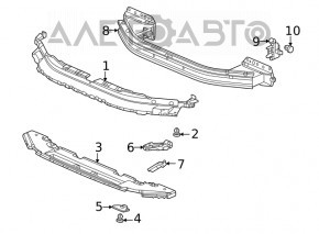 Кронштейн усилителя переднего бампера левый Honda Civic XI FE/FL 22-26