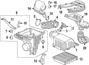 Нижня кришка корпусу повітряного фільтра Honda CRV 23-26 1.5T