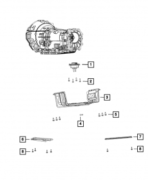 Подушка АКПП Jeep Grand Cherokee WK2 14-19 3.0d