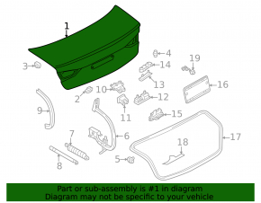 Крышка багажника Audi A3 22-26